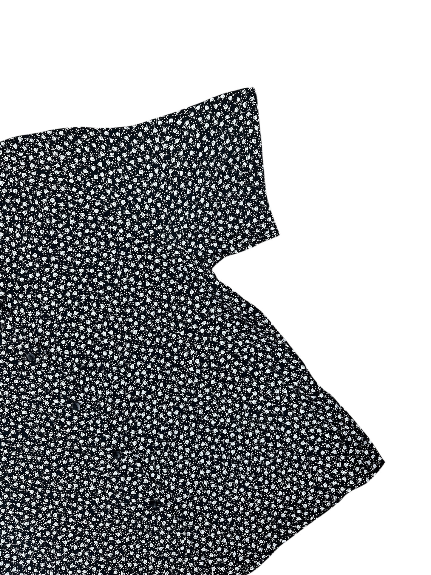 Black women's shirt with white flowers