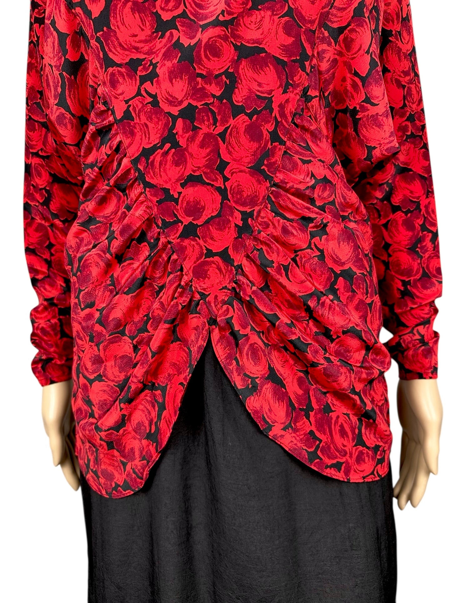 Dress with rose pattern