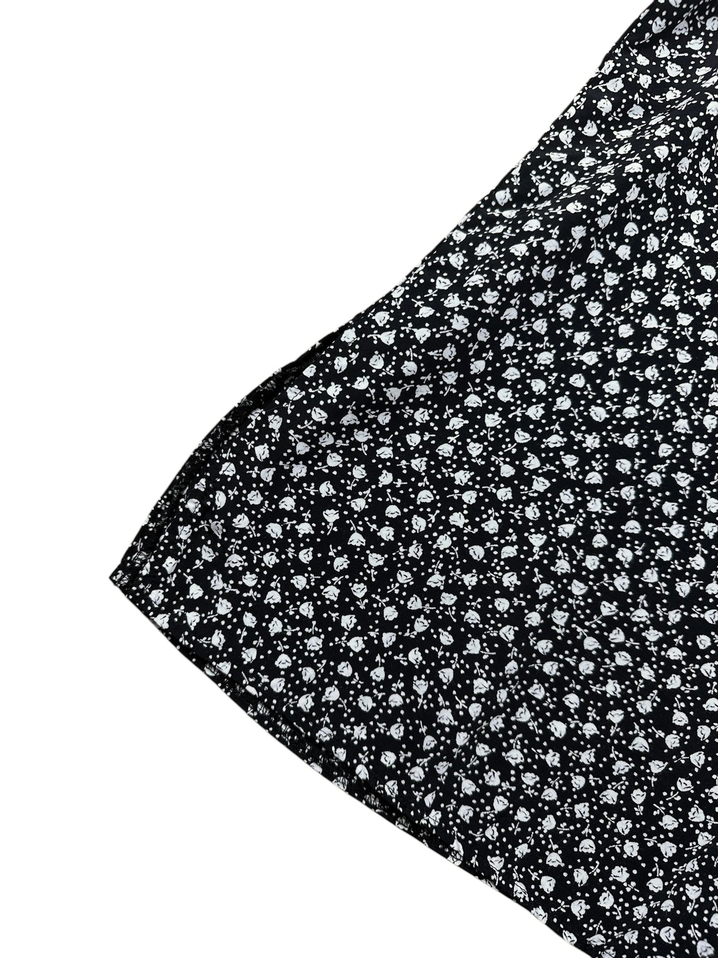 Black women's shirt with white flowers