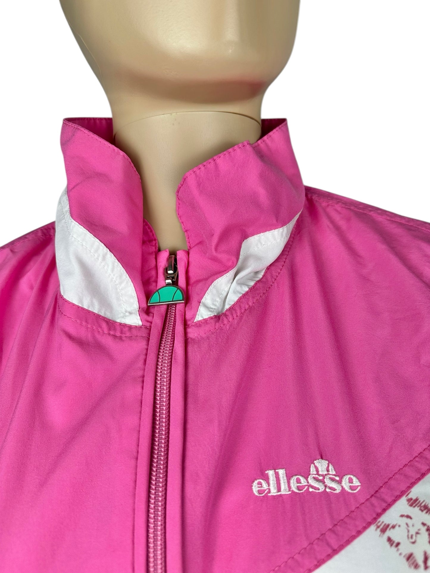 Ellesse - Mono de una pieza vintage rosa de los años 90, talla S/M