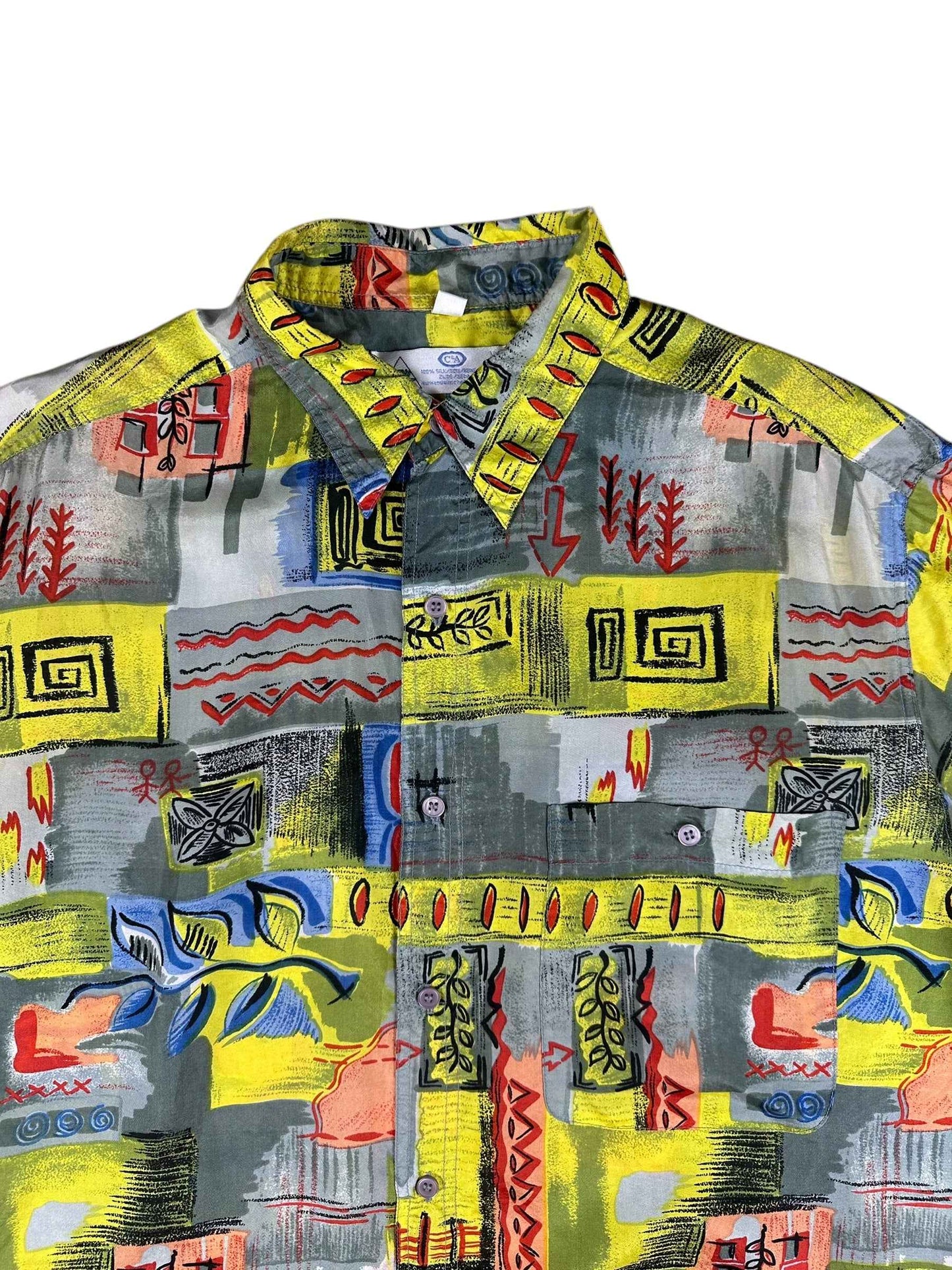 Camicia da uomo a fantasia 100% seta