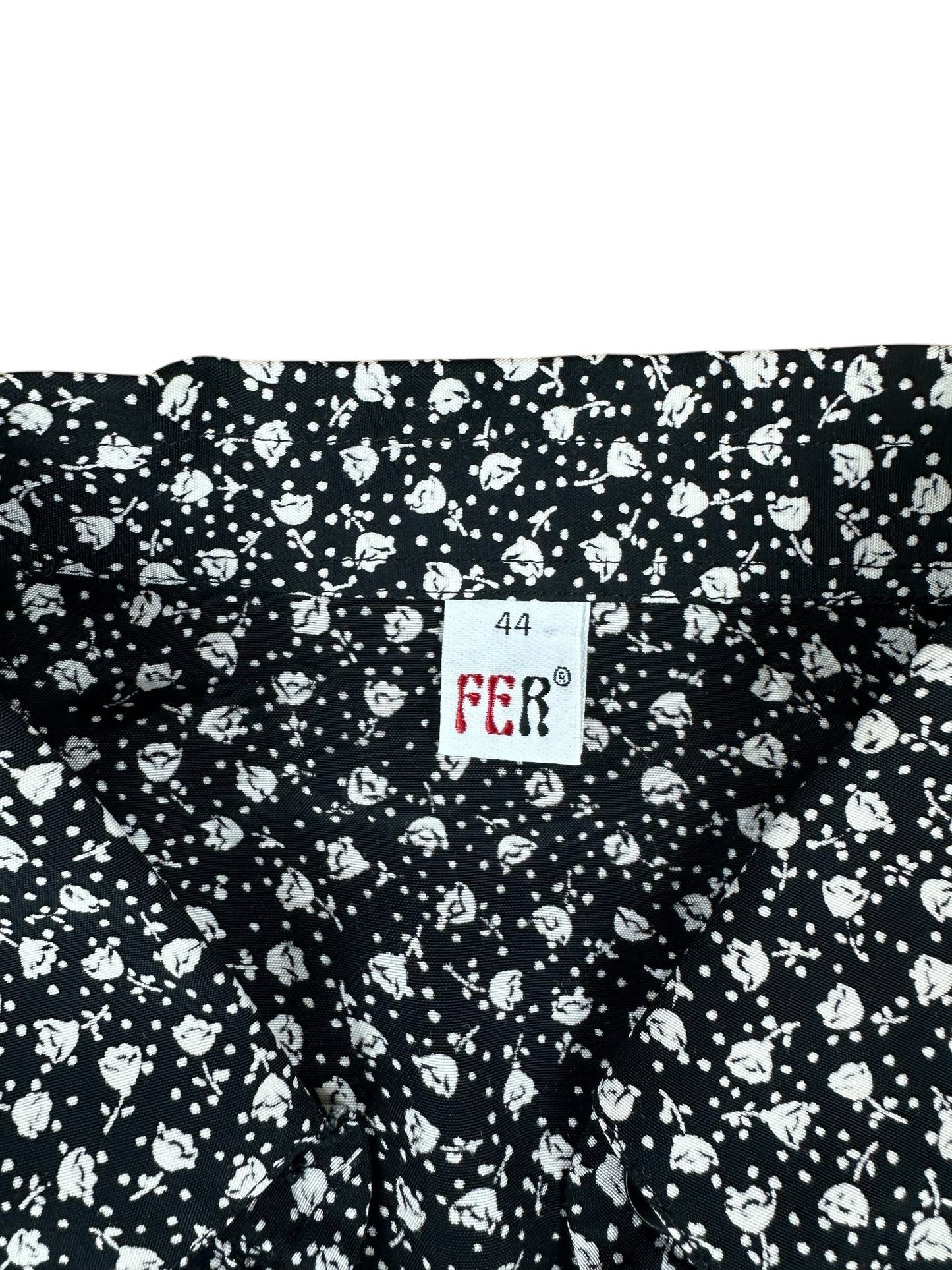 Black women's shirt with white flowers