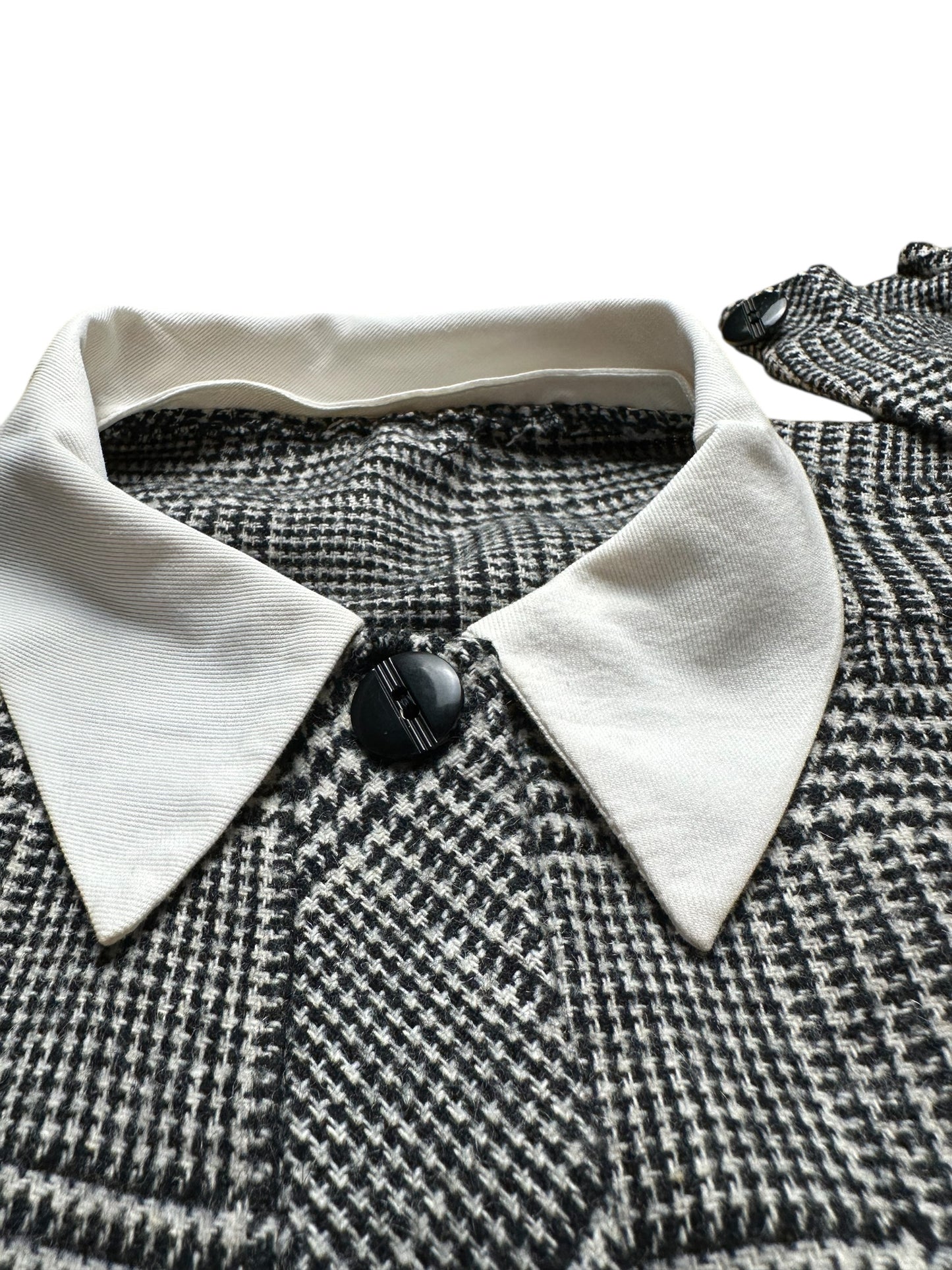 Vestito grigio con colletto bianco - Yup Vintage