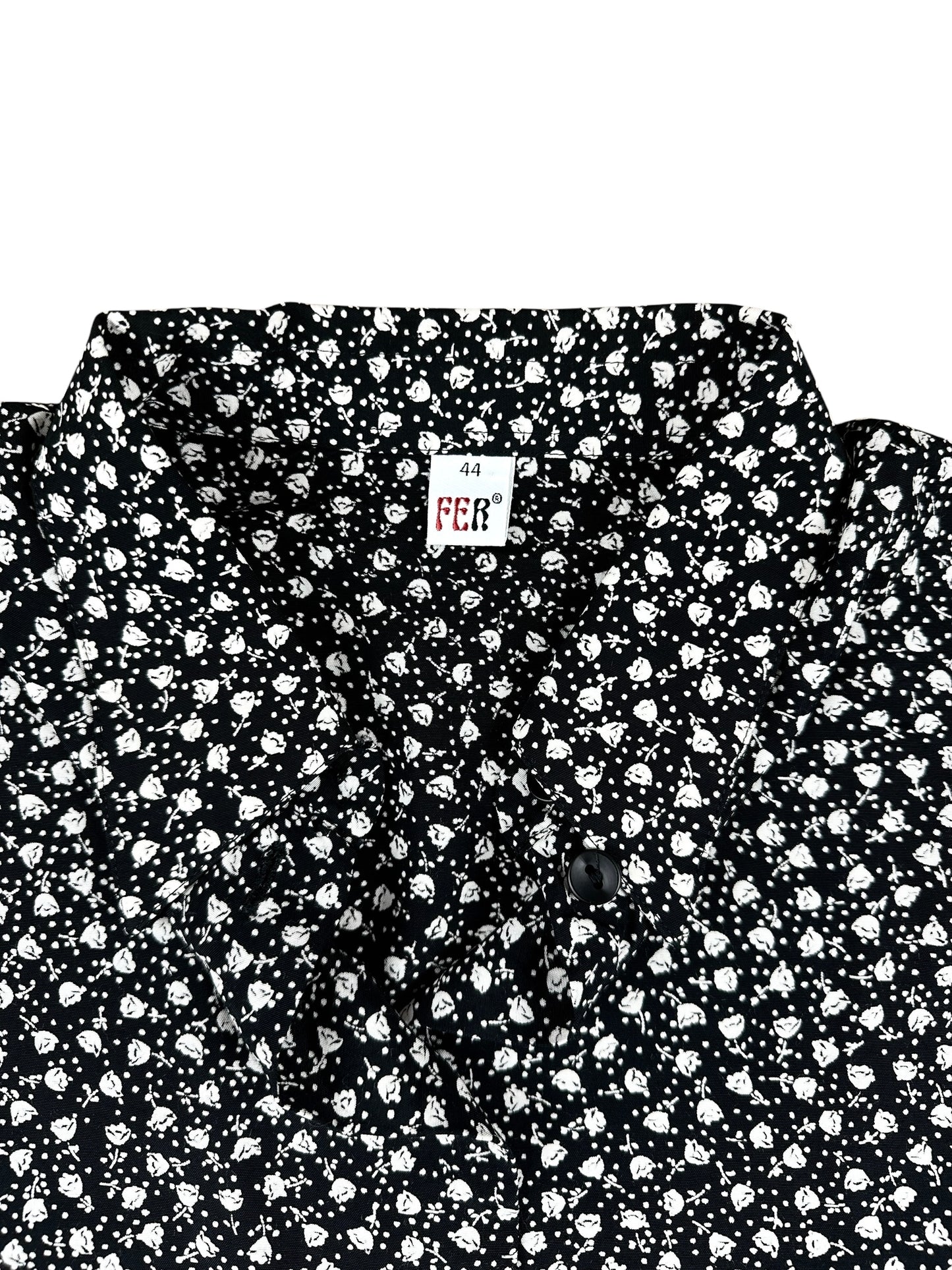 Black women's shirt with white flowers