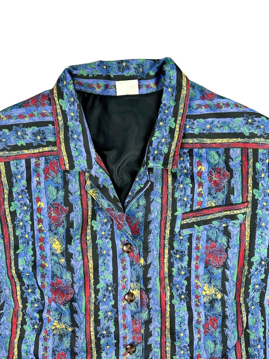 Giacca estiva da donna con fantasia floreale– abbigliamento vintage - vestiti vintage