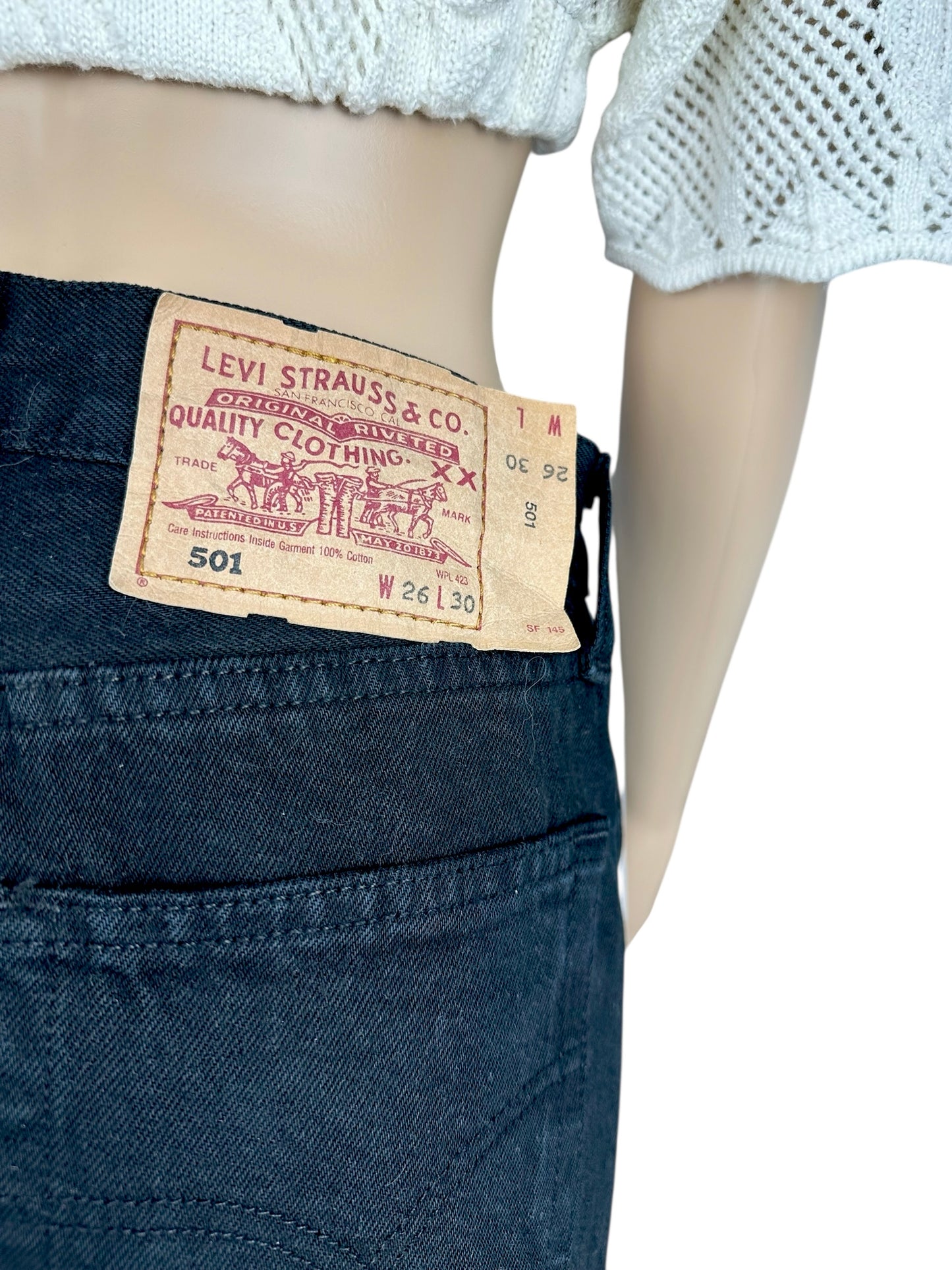 Vaqueros Levi's 501 negros para mujer