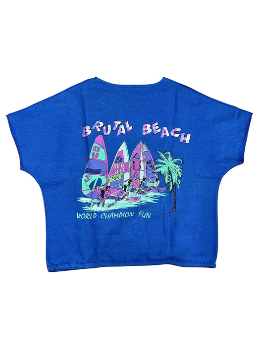 Felpa da spiaggia a maniche corte– abbigliamento vintage - vestiti vintage