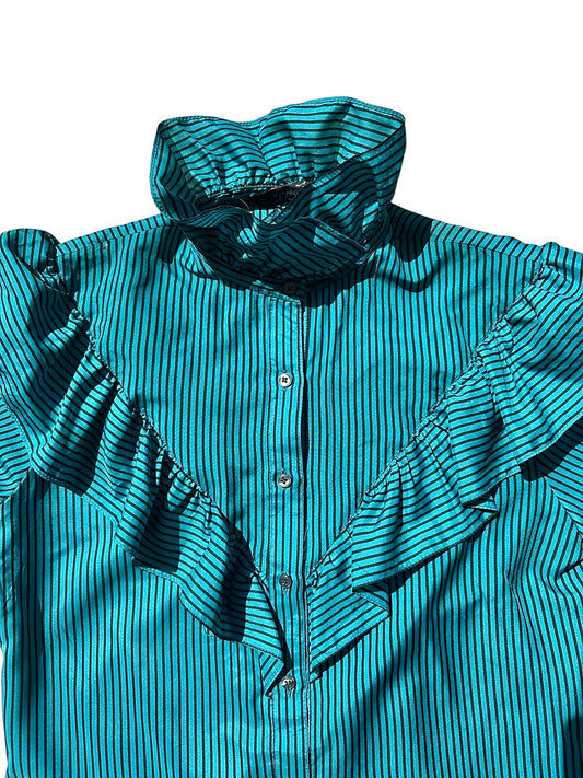 Camicia da donna con volant– abbigliamento vintage - vestiti vintage