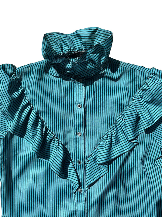 Camicia vintage da donna con volant