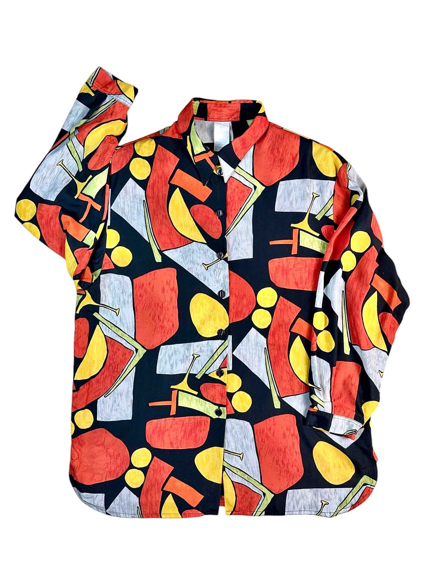 Camicia da donna a fantasia geometrica