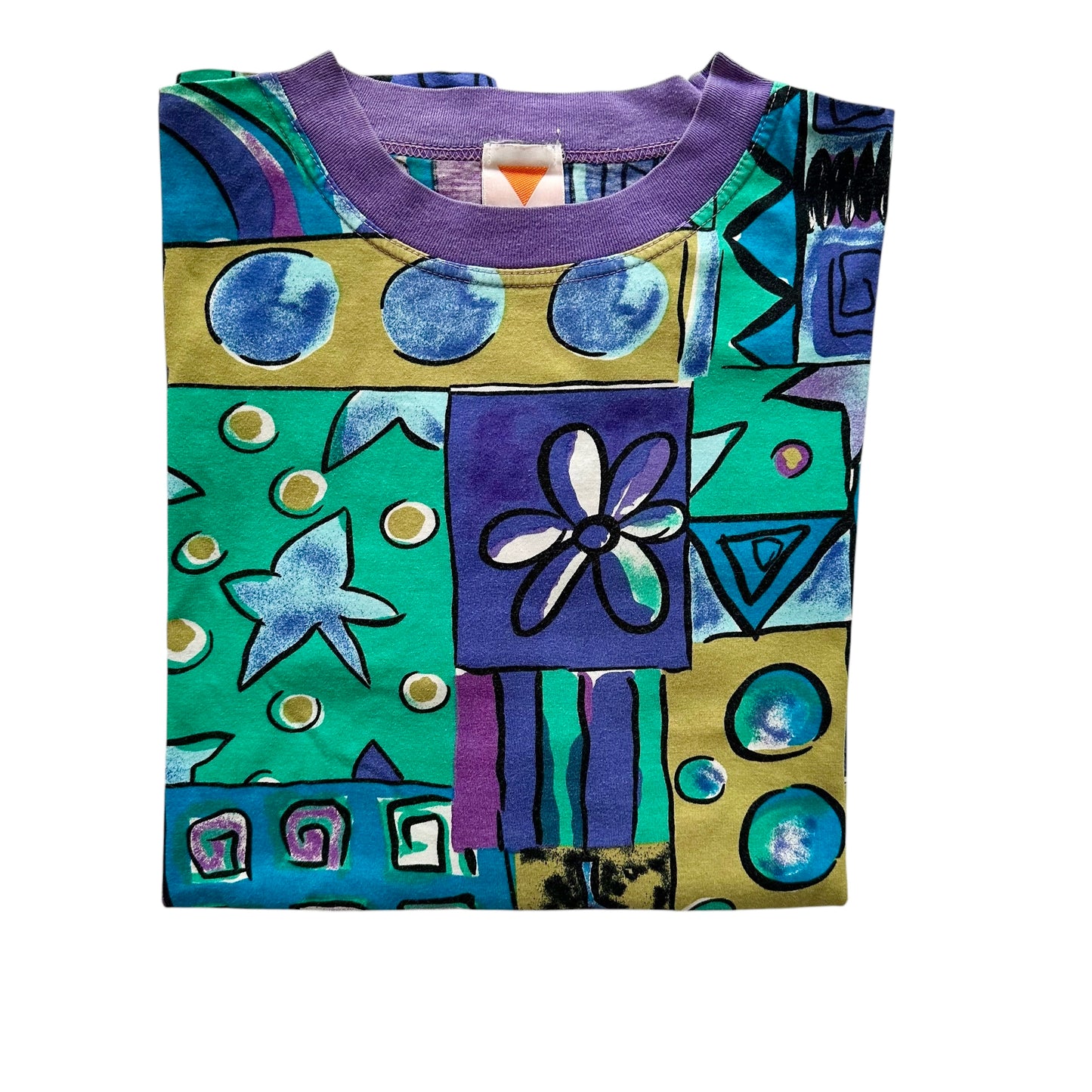 90s patterned women's T-shirt