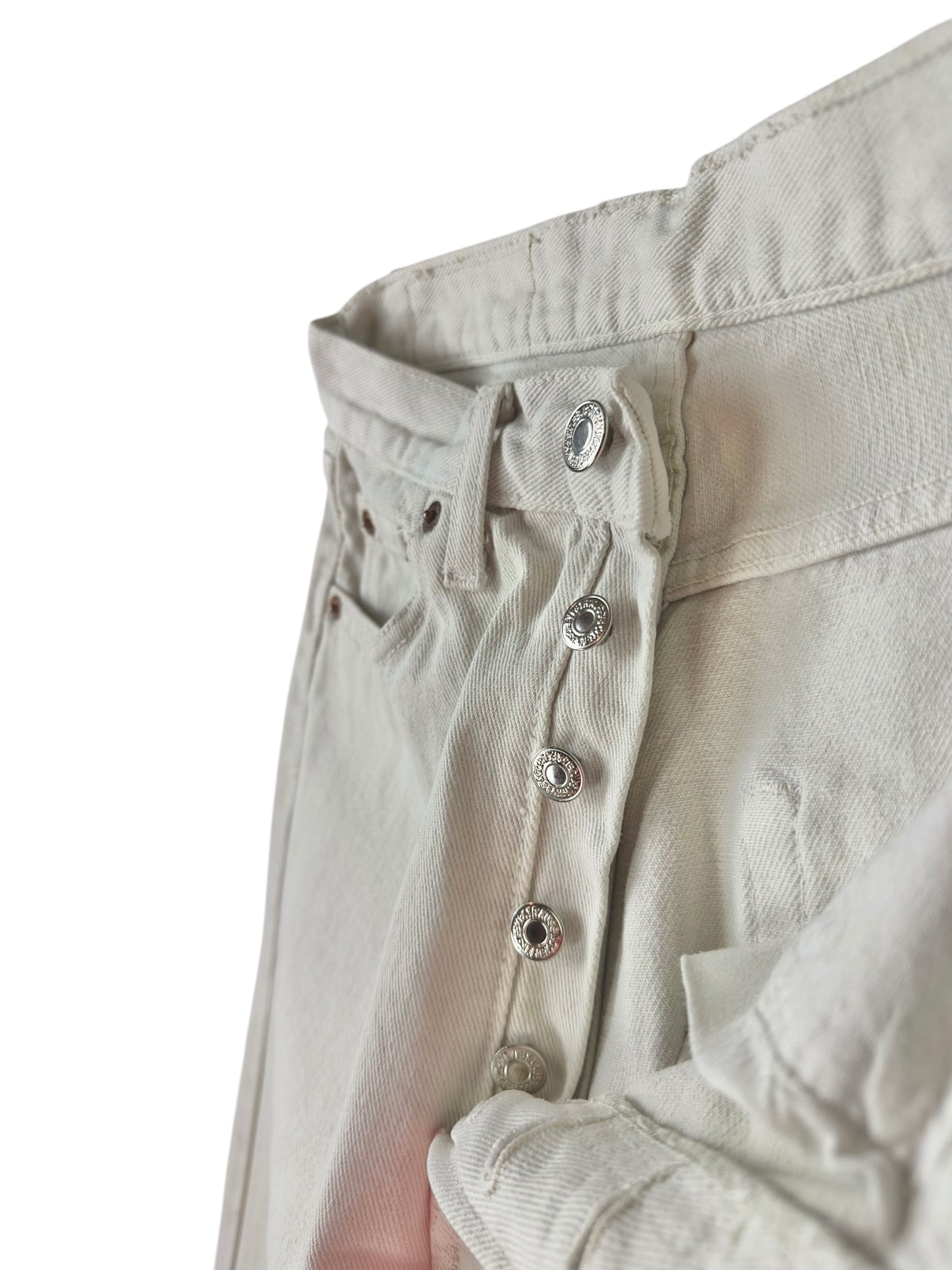 Vaqueros Levi's 501 color crema para mujer