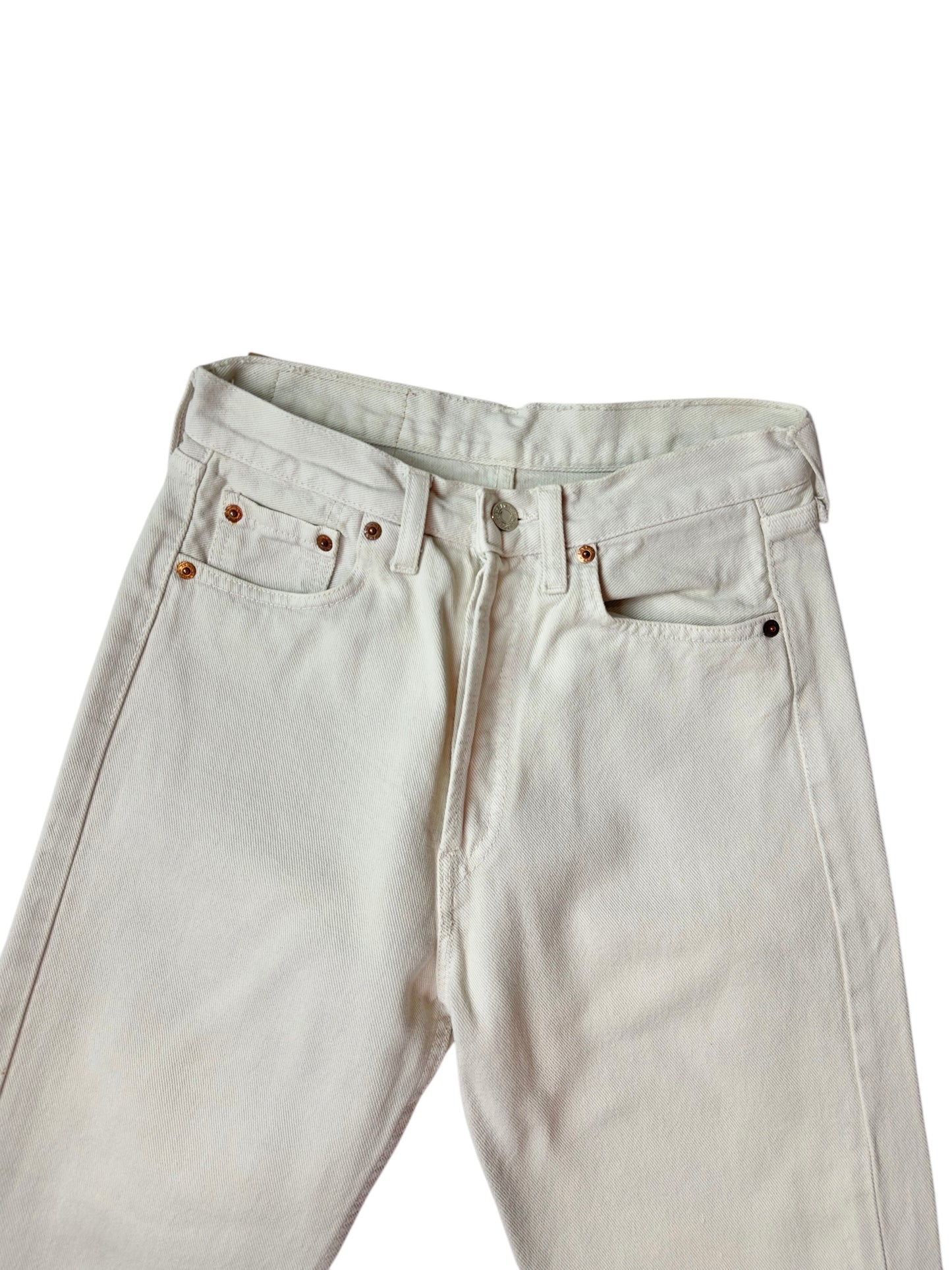 Vaqueros Levi's 501 color crema para mujer