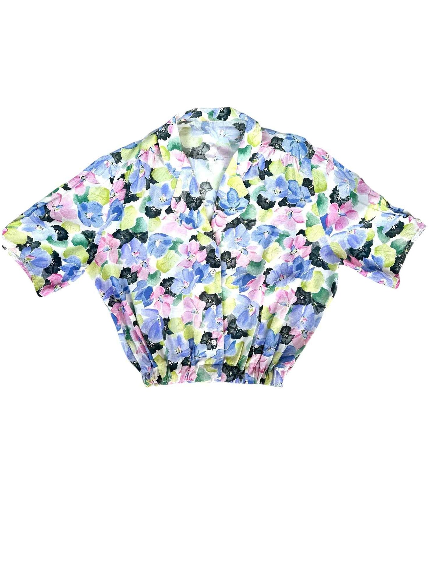 Camicia crop a fiori