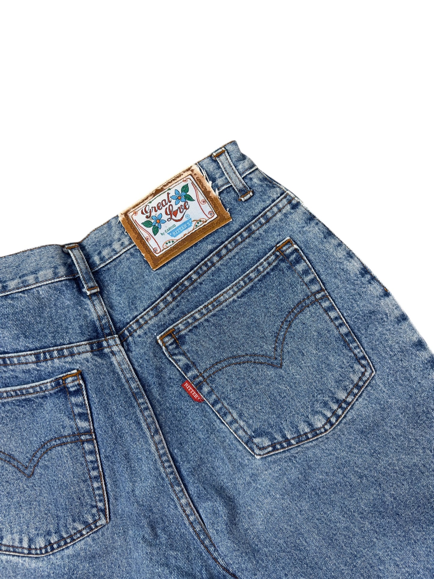 Women's jeans with small embroidery