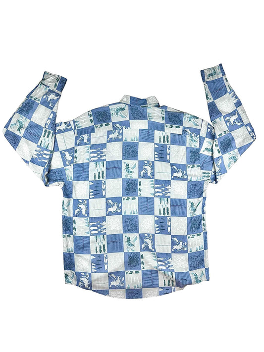 Camicia Vintage Da Uomo Call Up in Viscosa a Fantasia - Yup Vintage