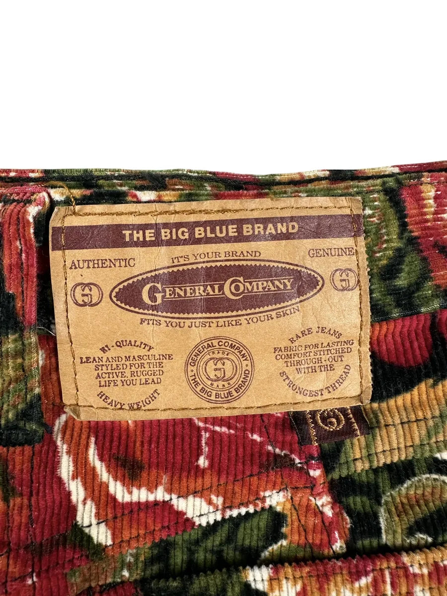 Minigonna Vintage in Velluto a Coste con Stampa Floreale Paisley – General Company - abbigliamento e vestiti vintage