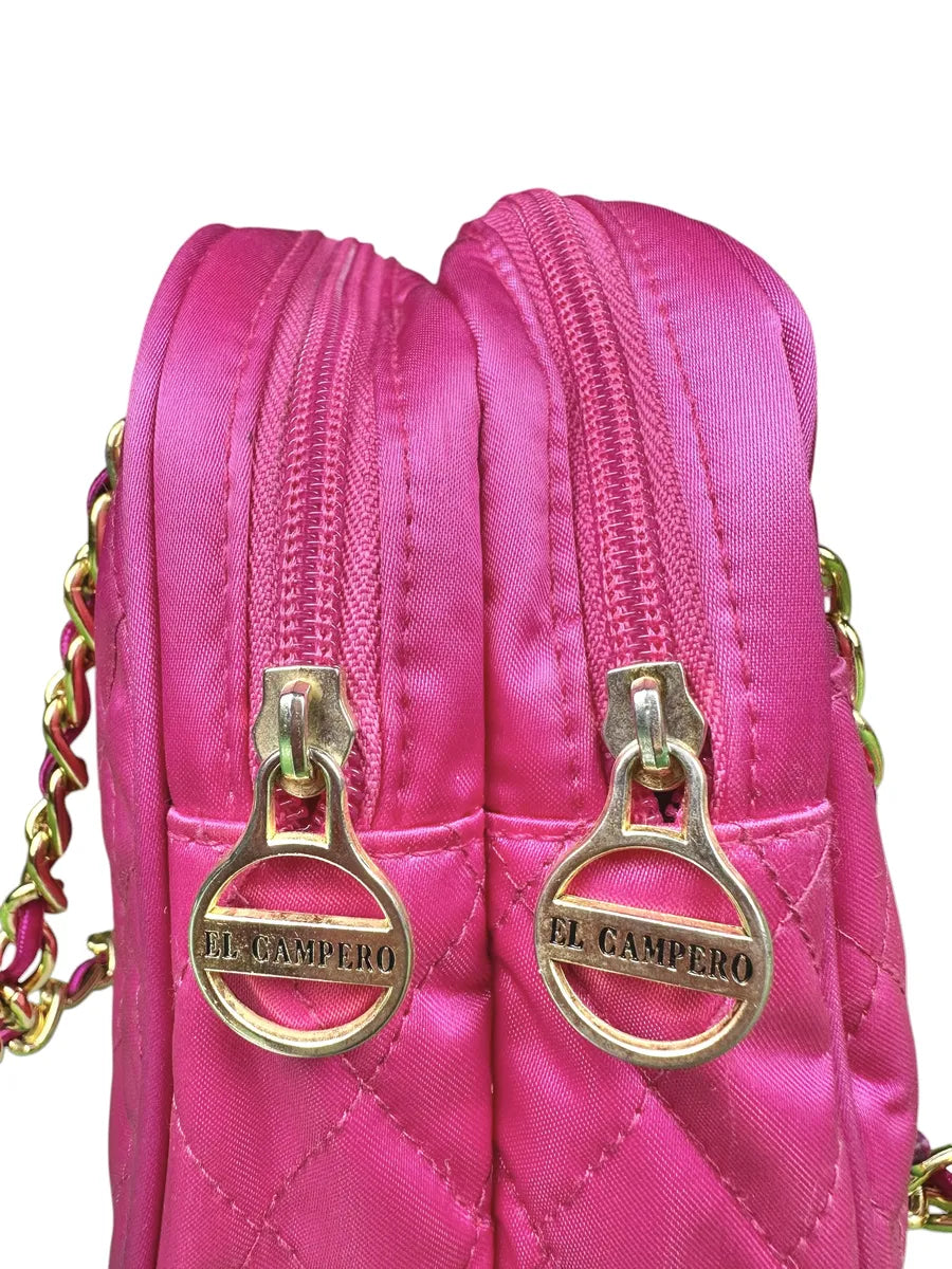Borsa Vintage El Campero Trapuntata Fucsia a Spalla