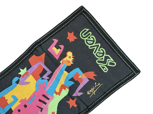Portafoglio Unisex Vintage Seven x Ugo Nespolo Collection con Grafica Pop Art Chitarra - abbigliamento e vestiti vintage