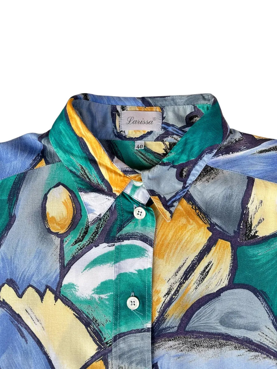 Camicia donna vintage a fantasia