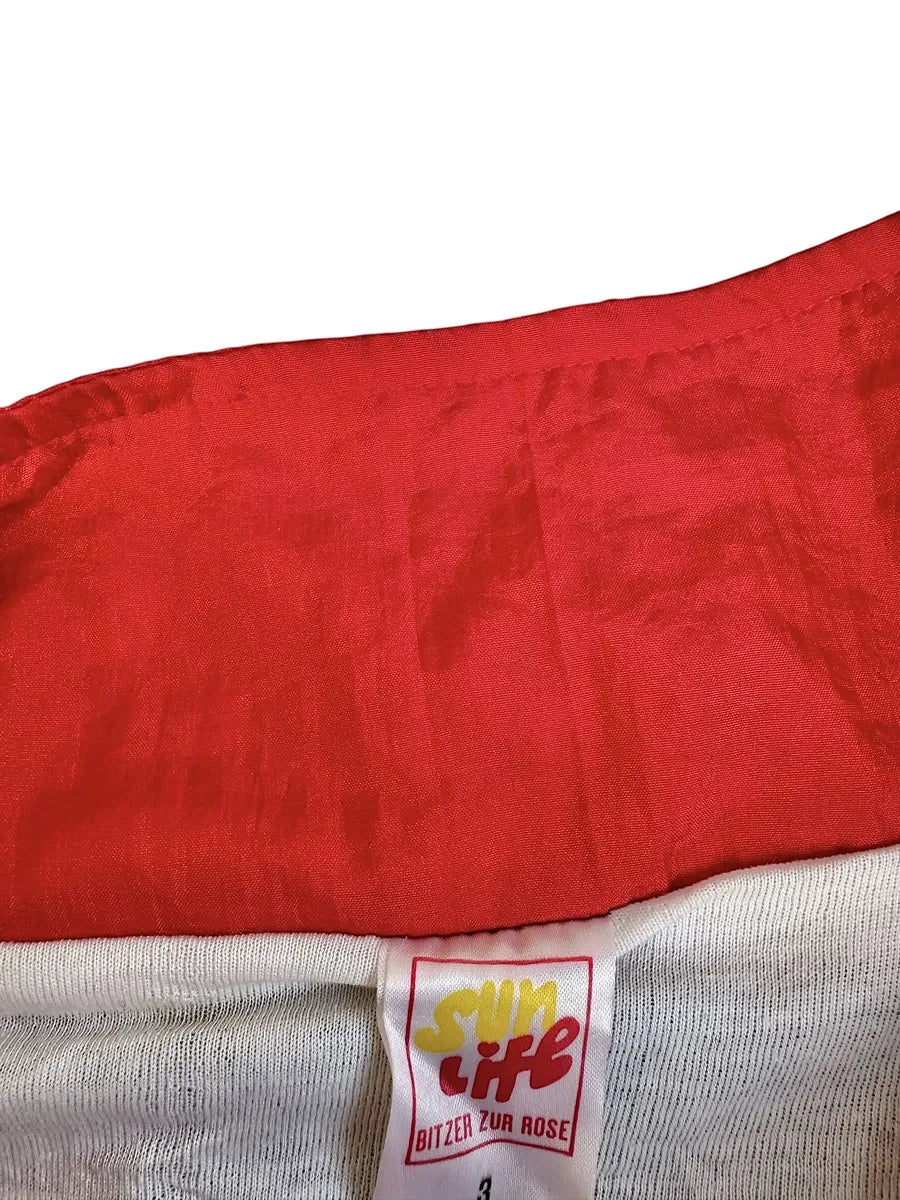 Sun Life - giacca tuta vintage anni ’90 verde e rossa taglia M/L