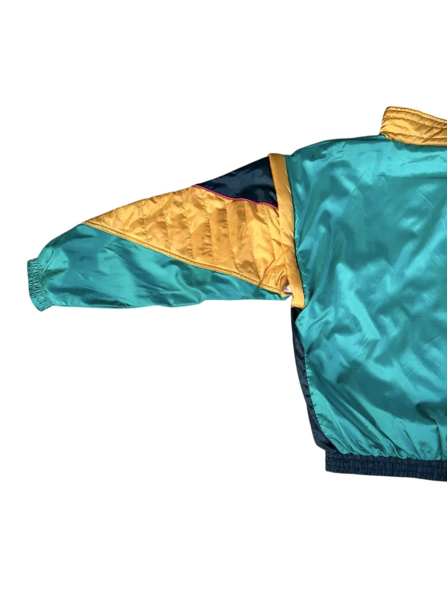 Twist - giacchetto tuta unisex vintage anni ’90 giallo/verde con maniche removibili taglia S/M