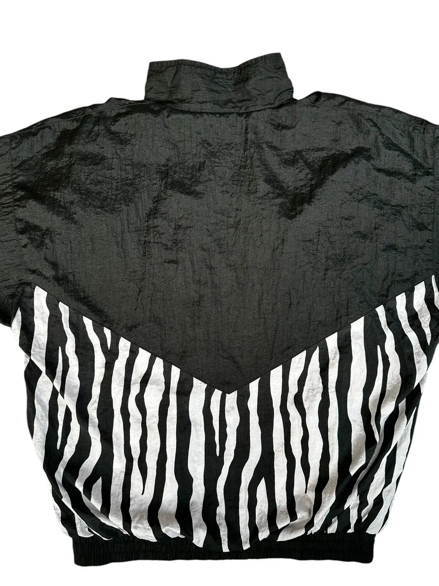 Wurth - giacchetto tuta vintage anni ’90 bianco/nero taglia L