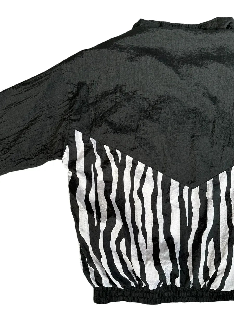 Wurth - giacchetto tuta vintage anni ’90 bianco/nero taglia L