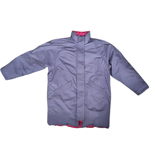 Piumino lungo vintage double-face in vera piuma