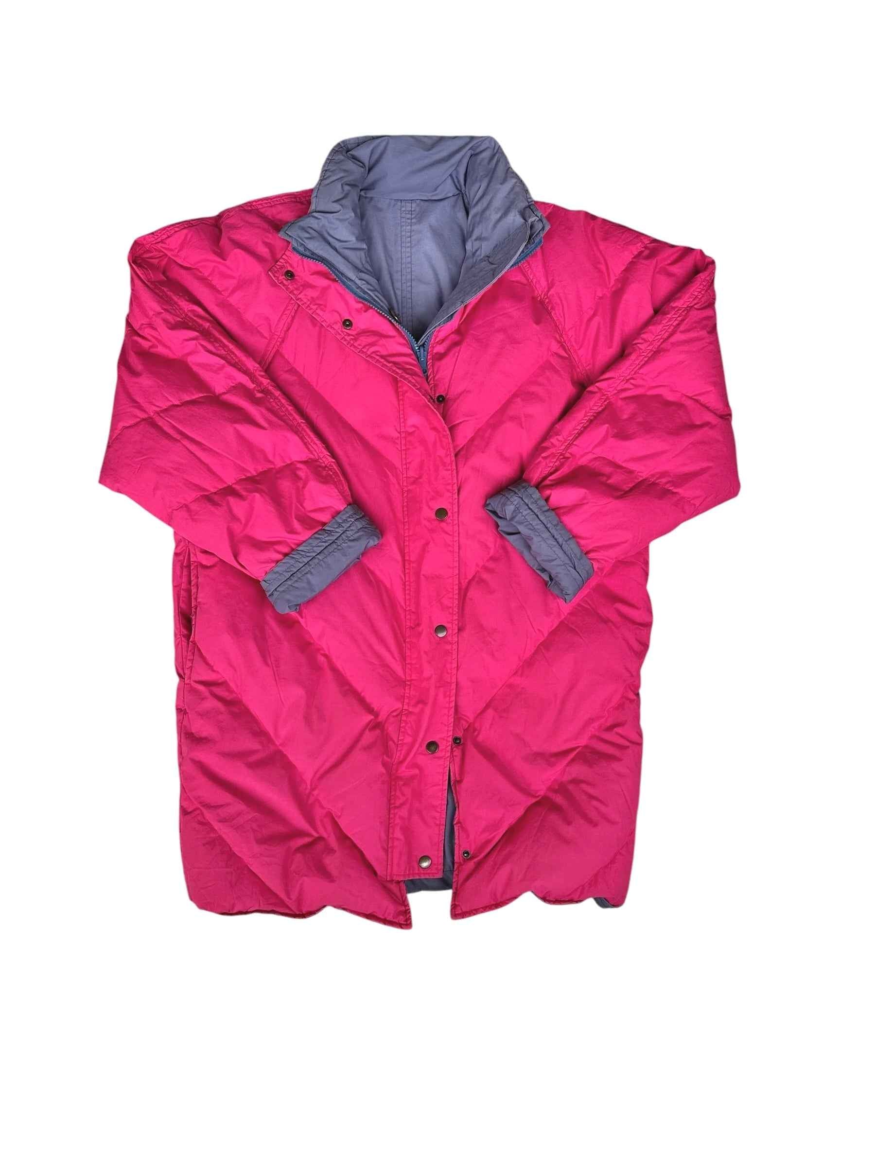 Cappotto lungo double-face in vera piuma