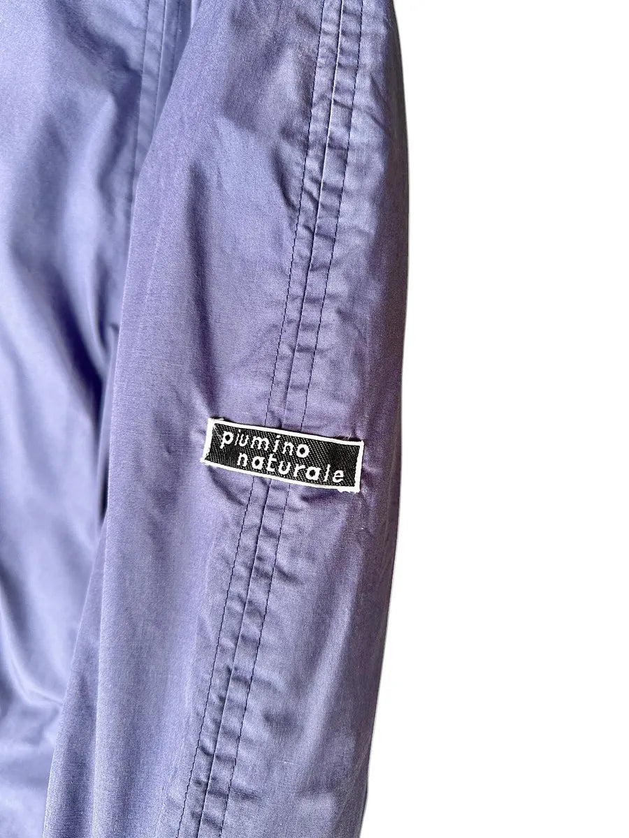 Piumino lungo vintage double-face in vera piuma