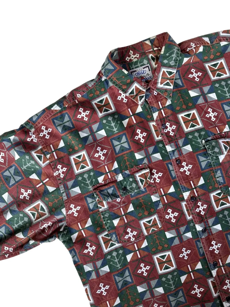 Camicia da uomo vintage a fantasia
