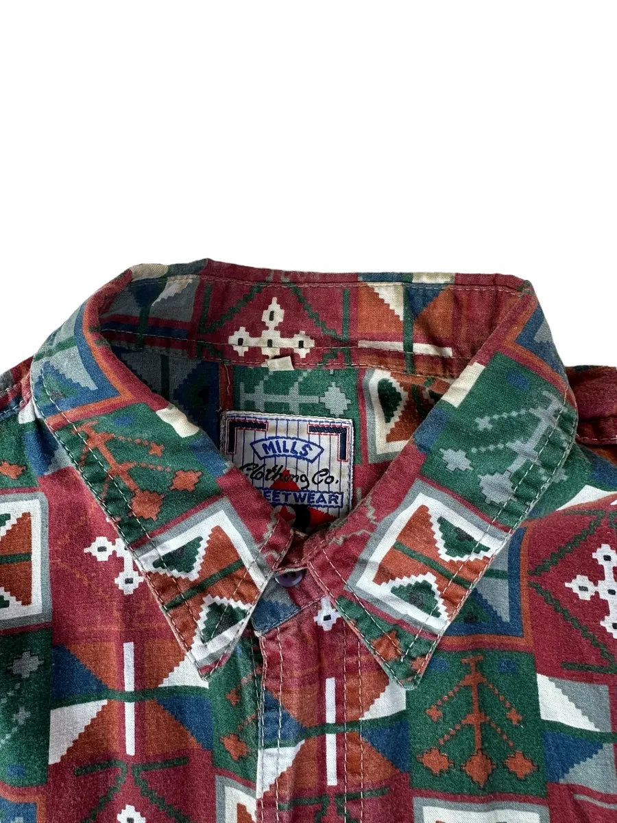 Camicia da uomo vintage a fantasia