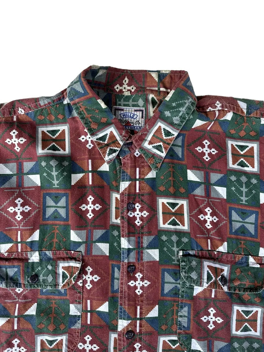 Camicia da uomo vintage a fantasia