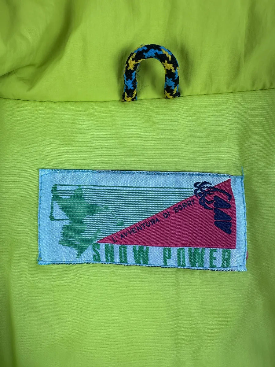 Giubbotto vintage anni ’90 fantasia giallo e blu Made in Italy