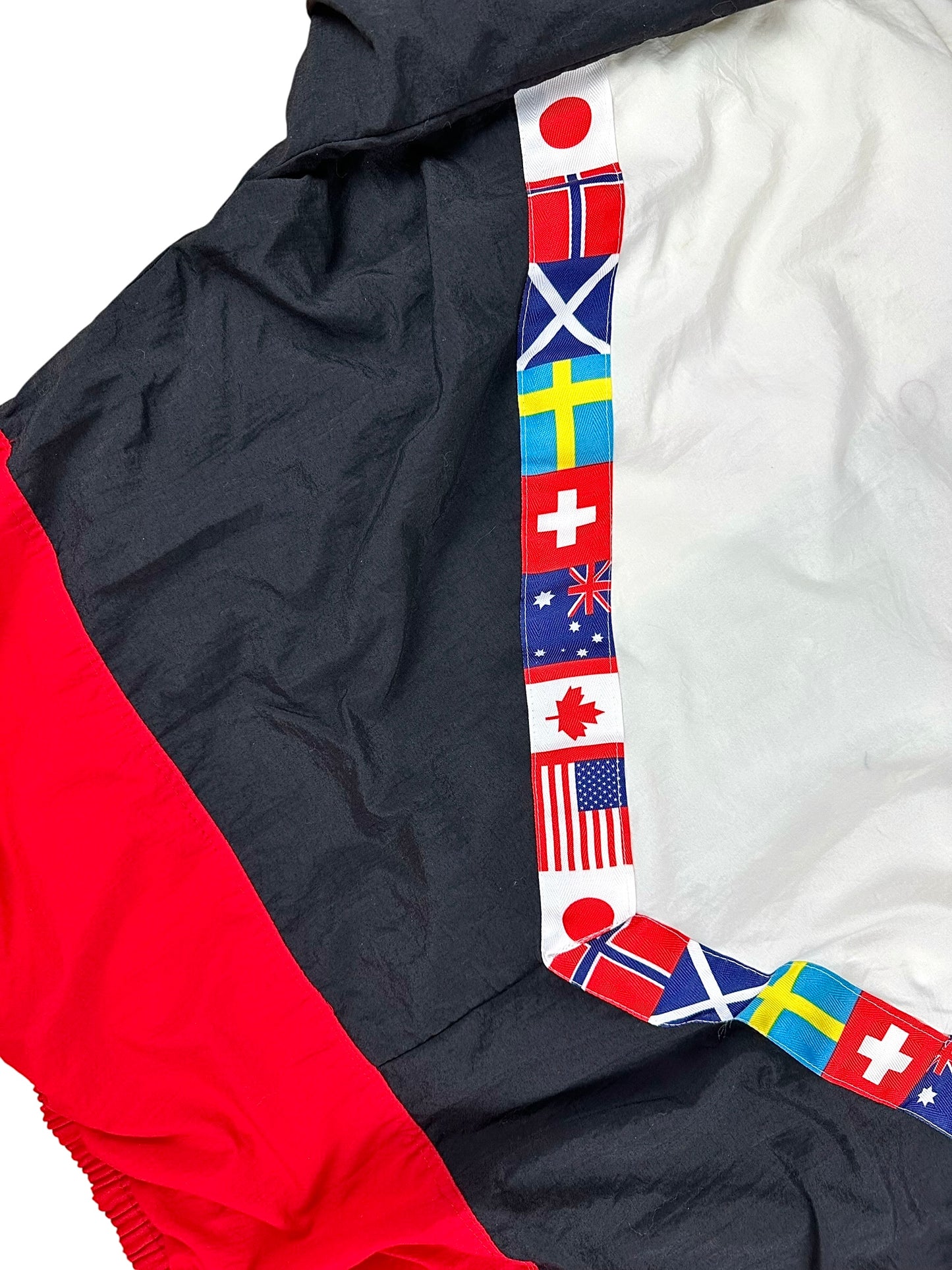 Giacca di tuta vintage Goldline con bandiere