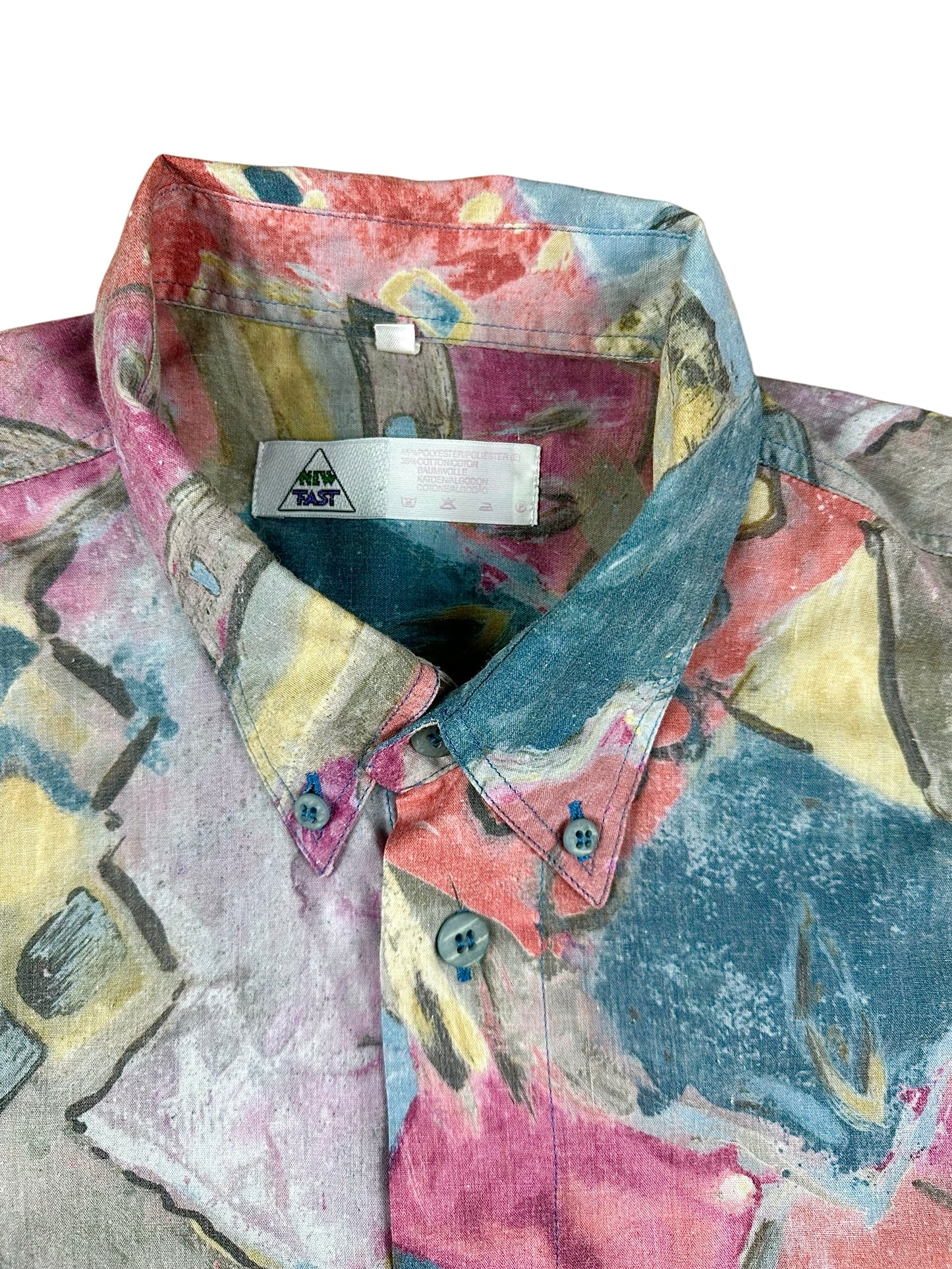 Camicia vintage uomo astratta New Fast