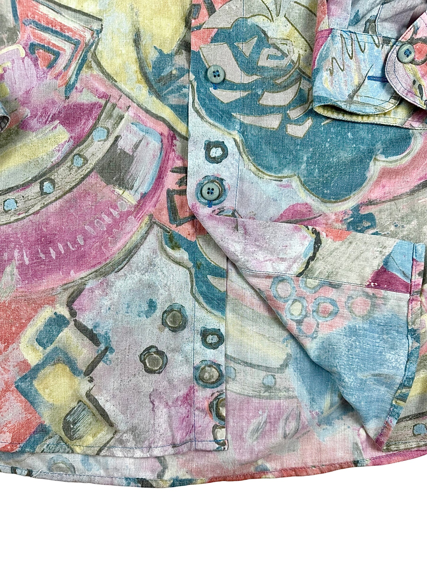 Camicia vintage uomo astratta New Fast