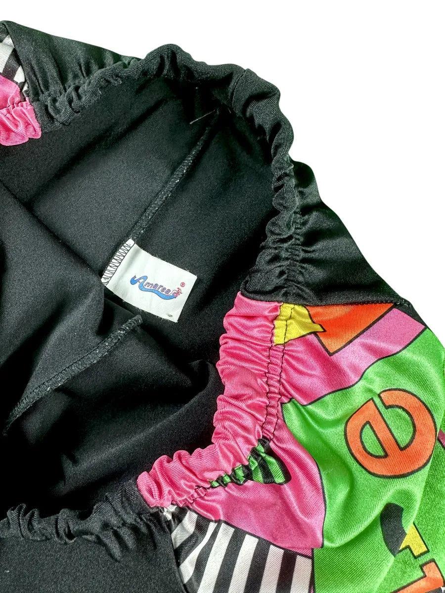 Ciclisti vintage anni ’90 Amarea a fantasia neon – Made in Italy