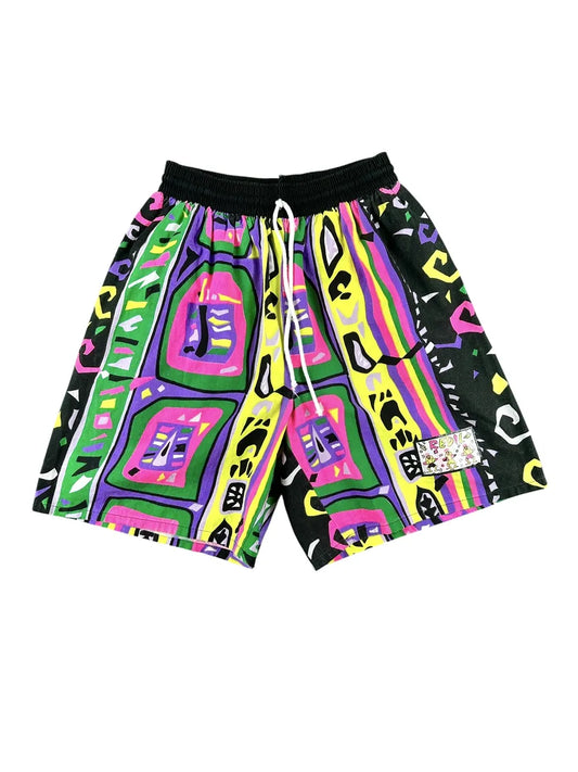 Costume uomo vintage anni '90 in cotone con grafica geometrica abstract