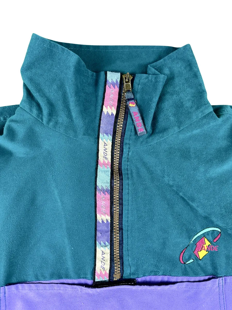 Felpa vintage unisex mezza zip Made in Italy firmata Ande - abbigliamento e vestiti vintage