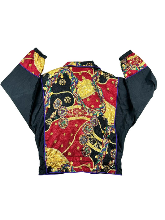 Giacca di tuta vintage da donna Winterset stile barocco multicolor
