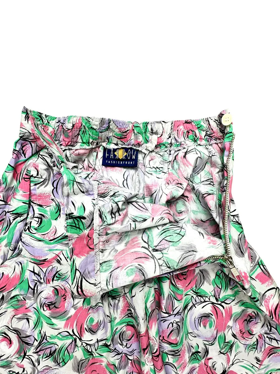 Pantaloni vintage da donna in cotone a fantasia frutta - Multicolor