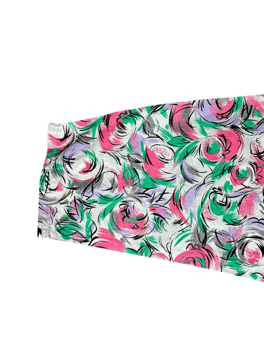 Pantaloni vintage da donna in cotone a fantasia frutta - Multicolor