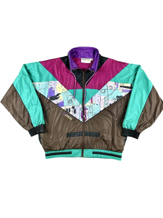 Giacca di tuta vintage anni '80 Mc Pearson color block - Multicolor