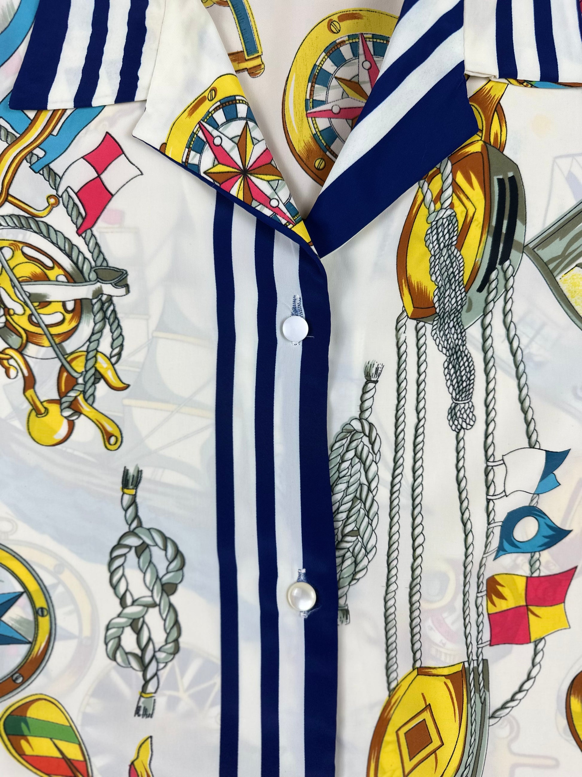 Camicia da donna a fantasia nautica - Yup Vintage