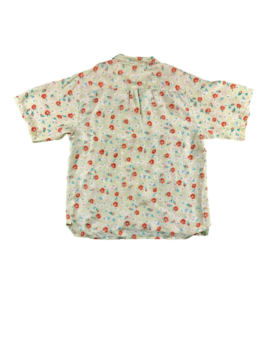 Camicia Donna Vintage Pura Seta Fantasia Floreale - abbigliamento e vestiti vintage