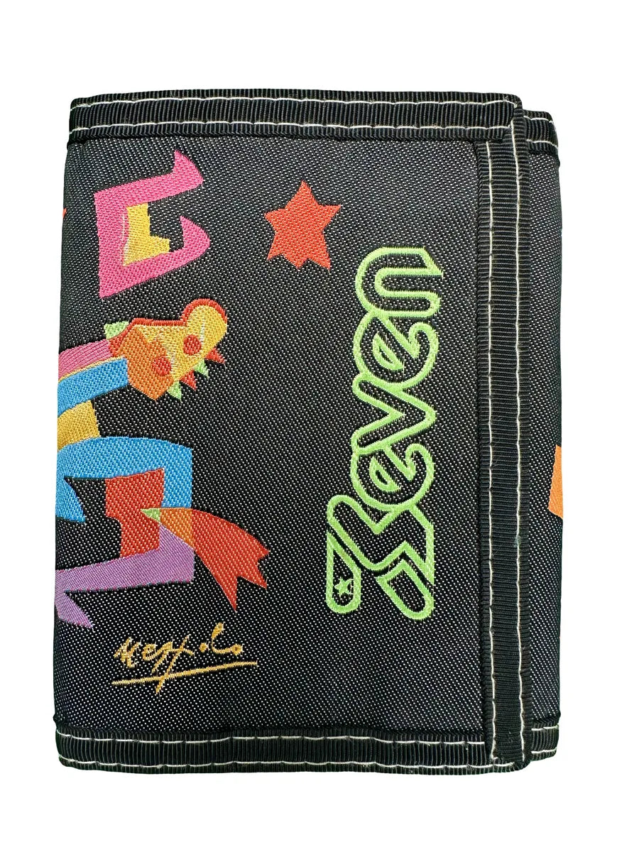 Portafoglio Unisex Vintage Seven x Ugo Nespolo Collection con Grafica Pop Art Chitarra - abbigliamento e vestiti vintage