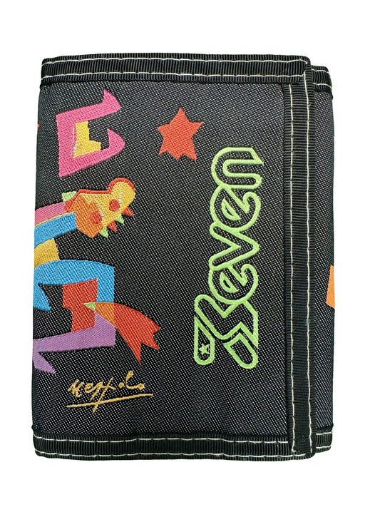 Portafoglio Unisex Vintage Seven x Ugo Nespolo Collection con Grafica Pop Art Chitarra - abbigliamento e vestiti vintage