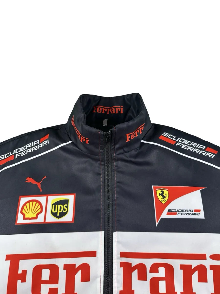 Giacchetto Vintage Y2K Scuderia Ferrari Racing – Rosso, Nero e Bianco - abbigliamento e vestiti vintage